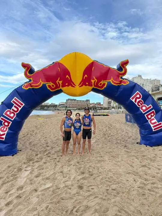 Diego y Marcos Antón y Nerea Martín en la Red Bull Ocean Rescue en Francia