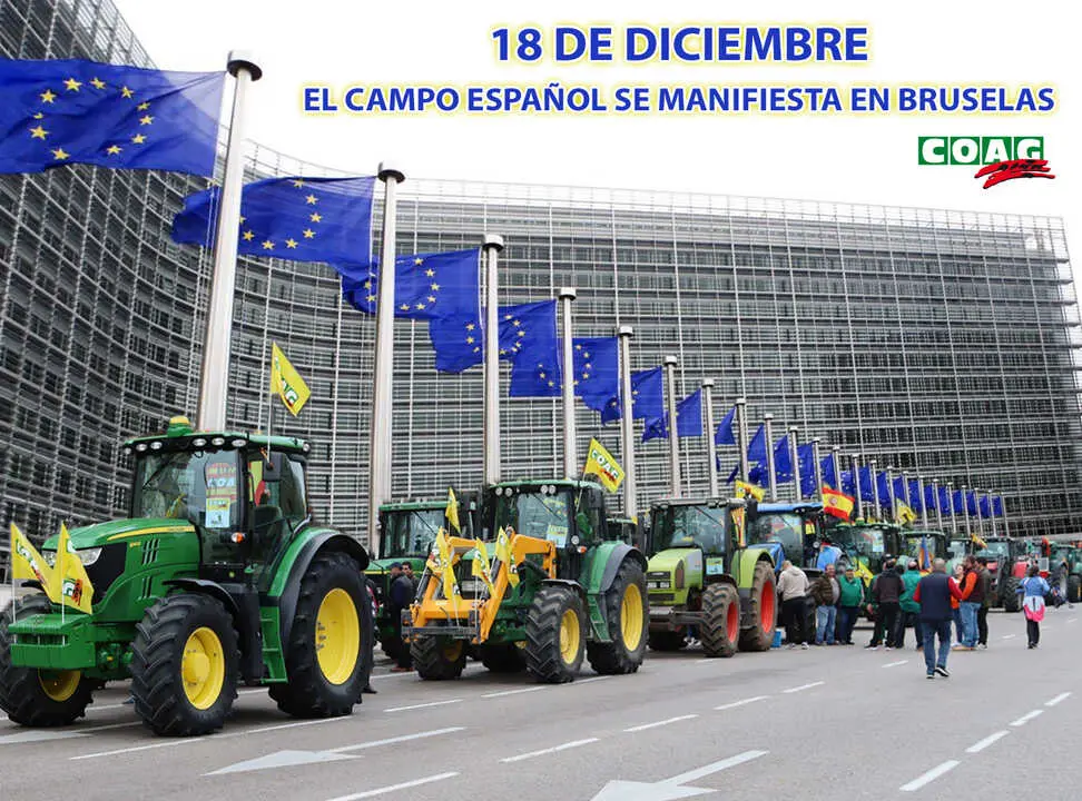 foto COAG manifestación 18DIC Bruselas