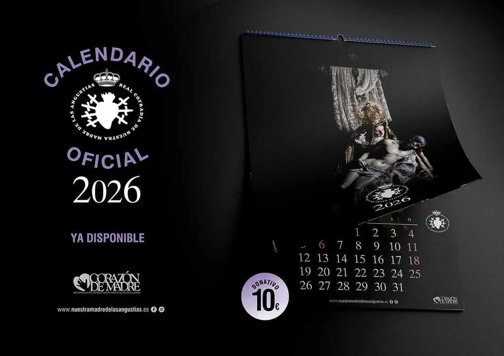 Calendario 2026 Real Cofradía de Nuestra Madre de las Angustias