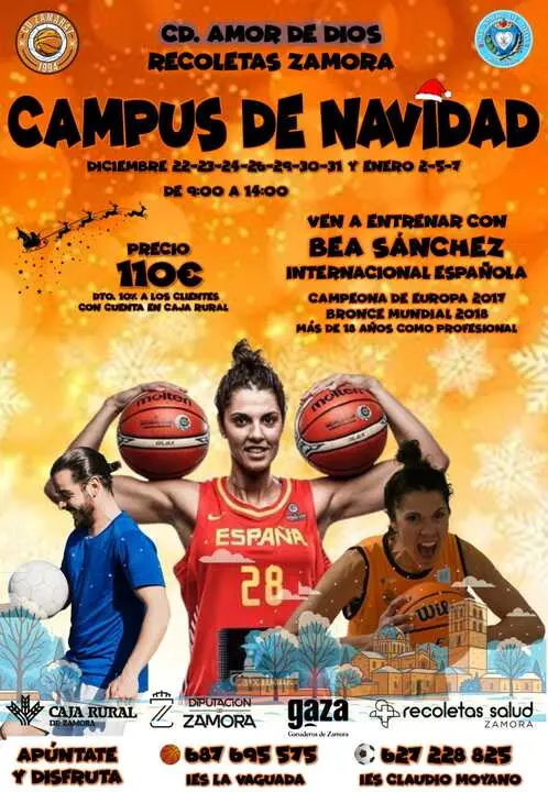 campus de baloncesto en Navidad