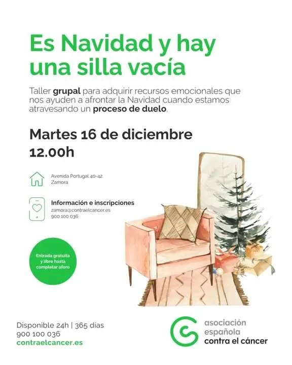 Taller Es navidad y hay una silla vacía