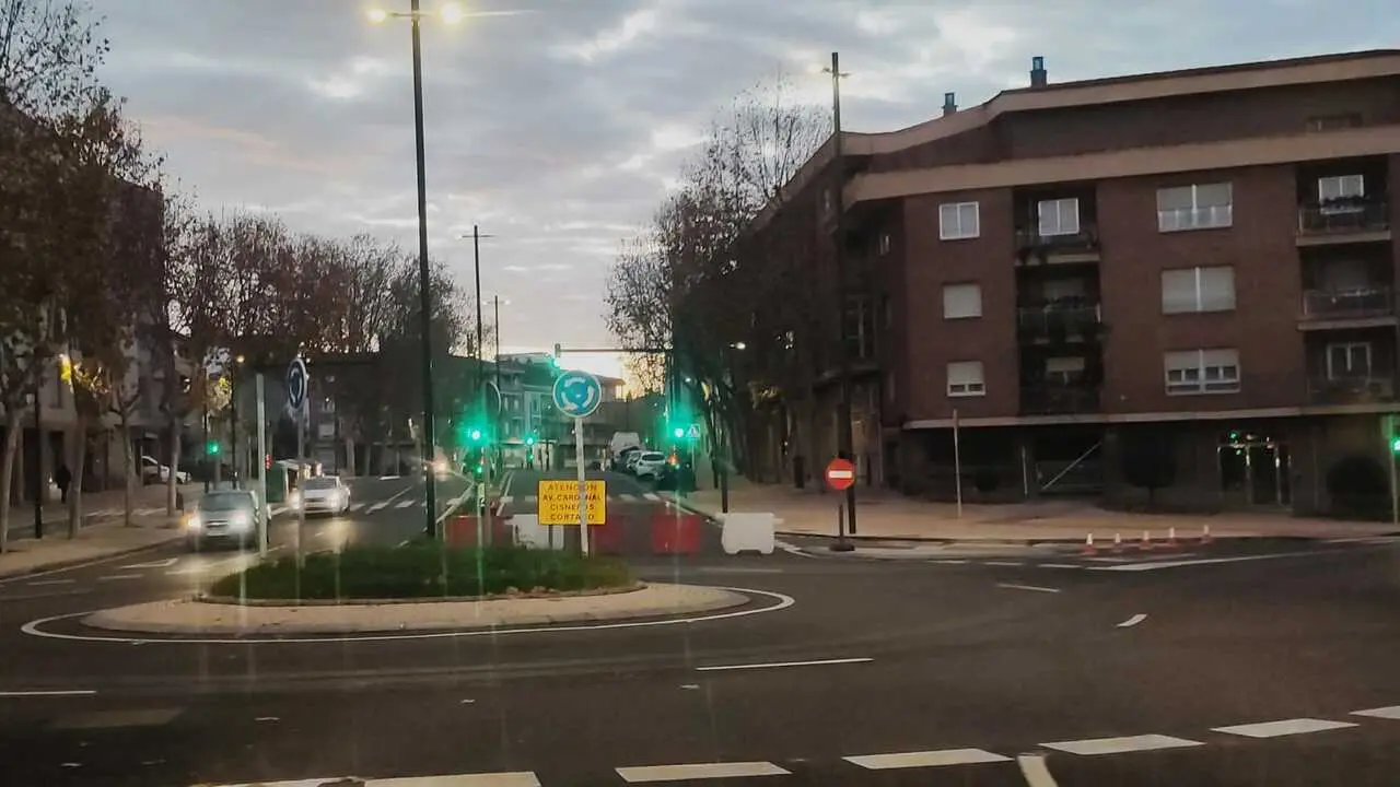 Corte al tr&aacute;fico de la Avenida Cardenal Cisneros