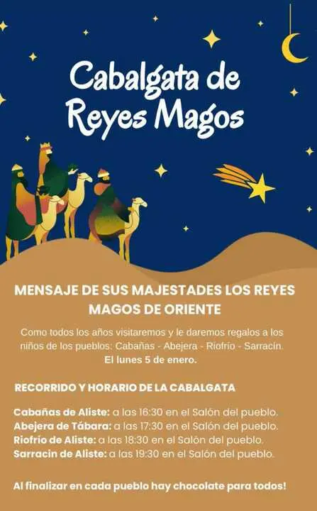 Caba&ntilde;as, Abejera, Riofr&iacute;o y Sarrac&iacute;n se preparan para recibir a los Reyes Magos