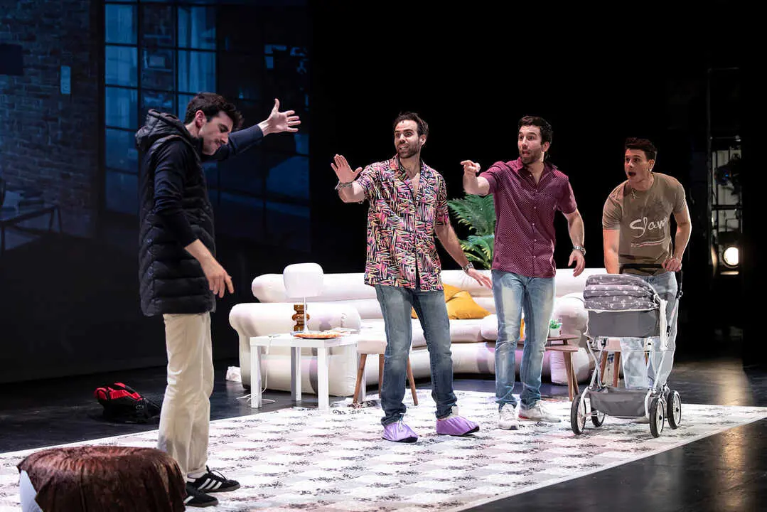 M&aacute;laga (Espa&ntilde;a) 25/01/2025 Puesta en escena de la obra &lsquo;Donde nacen las palabras&rsquo; en el Teatro Cervantes. DMLP Producciones. Autor y direcci&oacute;n &Aacute;ngel Caballero. Con David Matar&iacute;n, Iv&aacute;n Montes, Alejandro Vergara y &Aacute;ngel Caballero.
Foto: Daniel P&eacute;rez / Teatro Cervantes