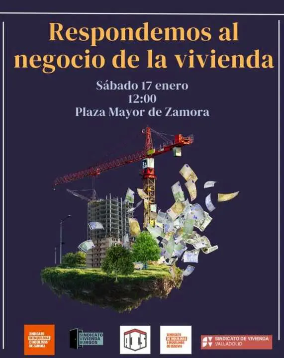 Convocatoria protesta vivienda Zamora
