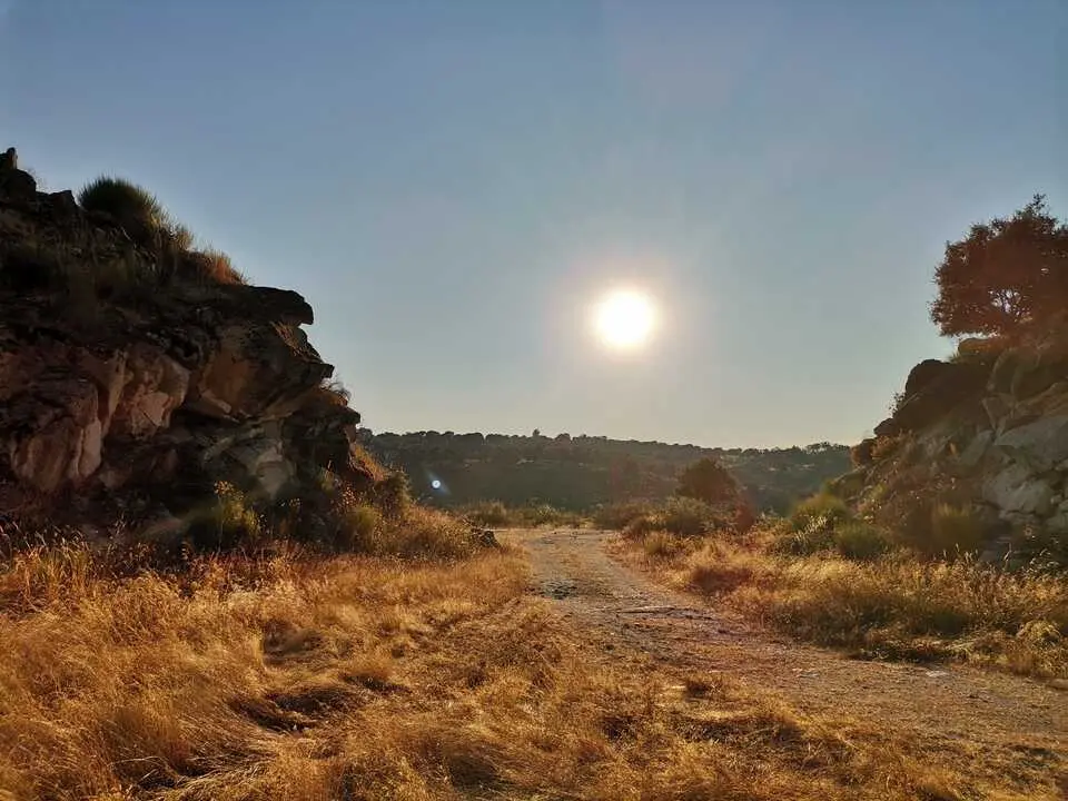 Imagen de la cantera al atardecer