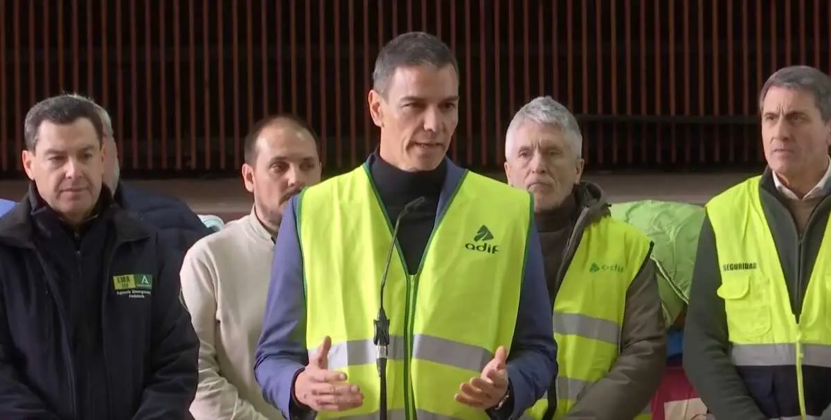 Pedro S&aacute;nchez en Adamuz