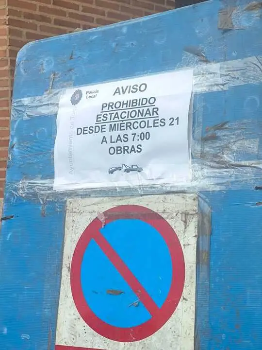 Obras Toro - cortes de tr&aacute;fico y estacionamiento