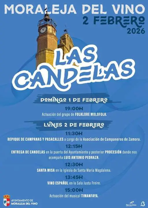 Cartel fiesta de Las Candelas Moraleja del Vino