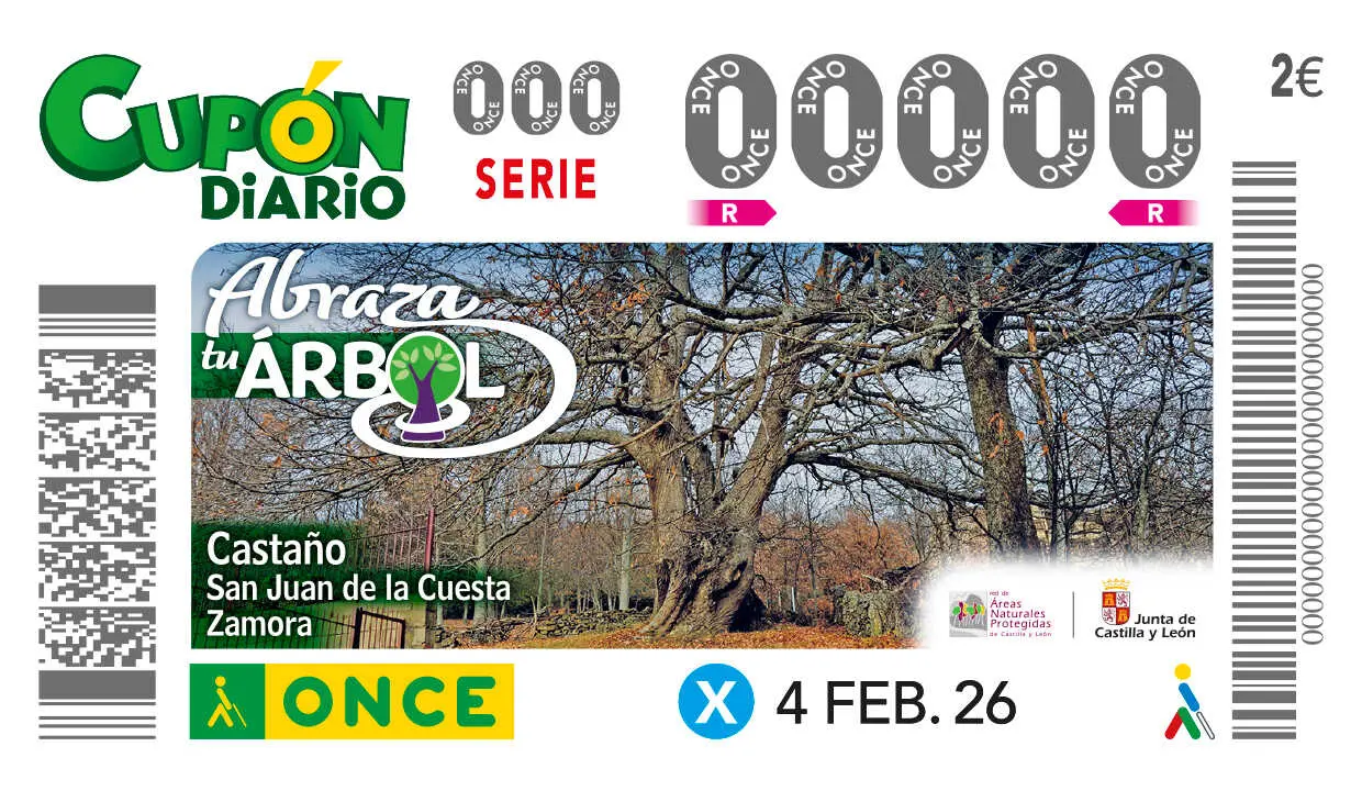 Cup&oacute;n ONCE Casta&ntilde;o San Juan de la Cuesta