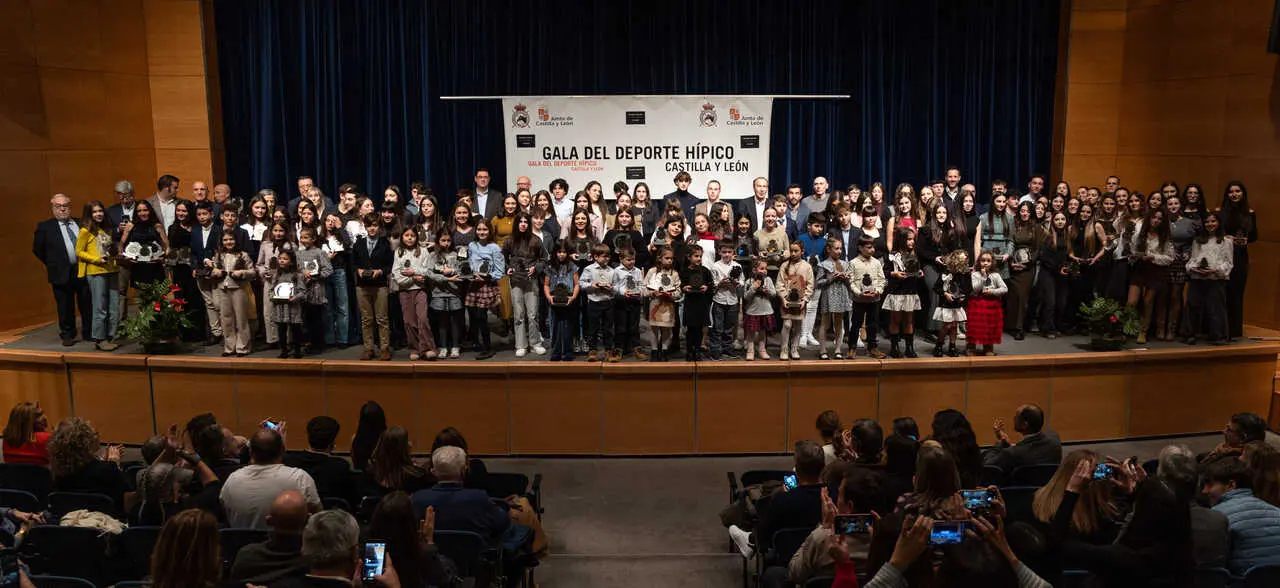 Foto de familia de os galardonados en la gala del Depote H&iacute;pico