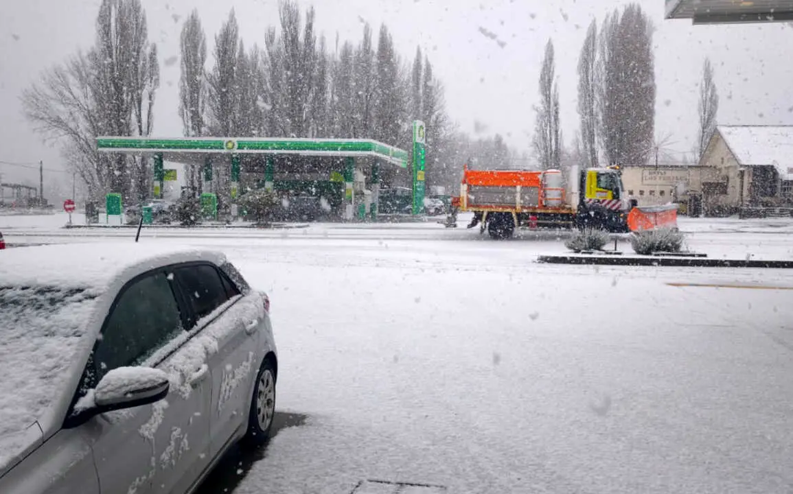 nieve gasolinera Puebla BP