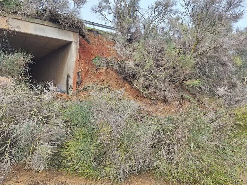 Aleta desprendida en la A-52