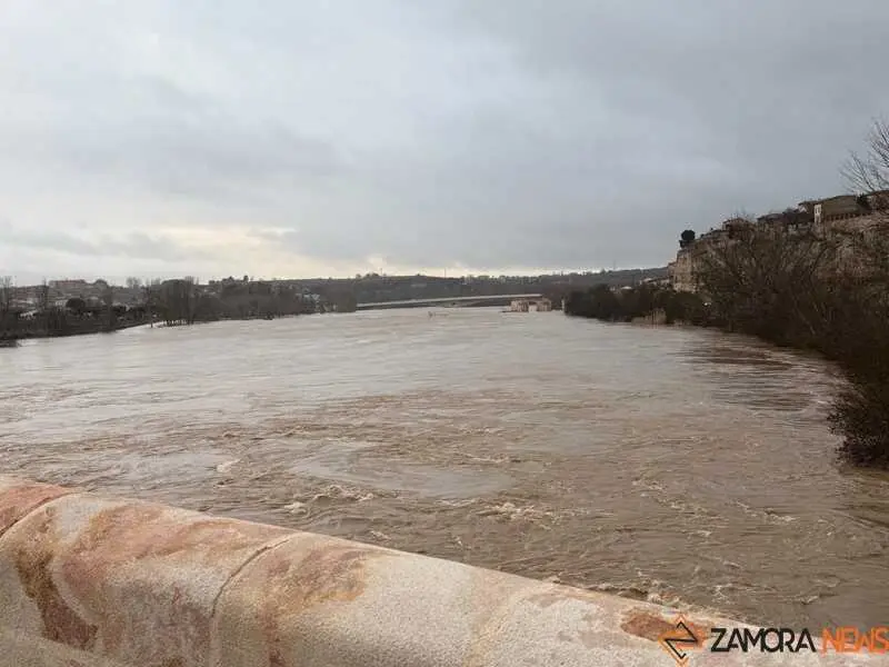 el r&iacute;o Duero a su paso por Zamora en un d&iacute;a nublado _15