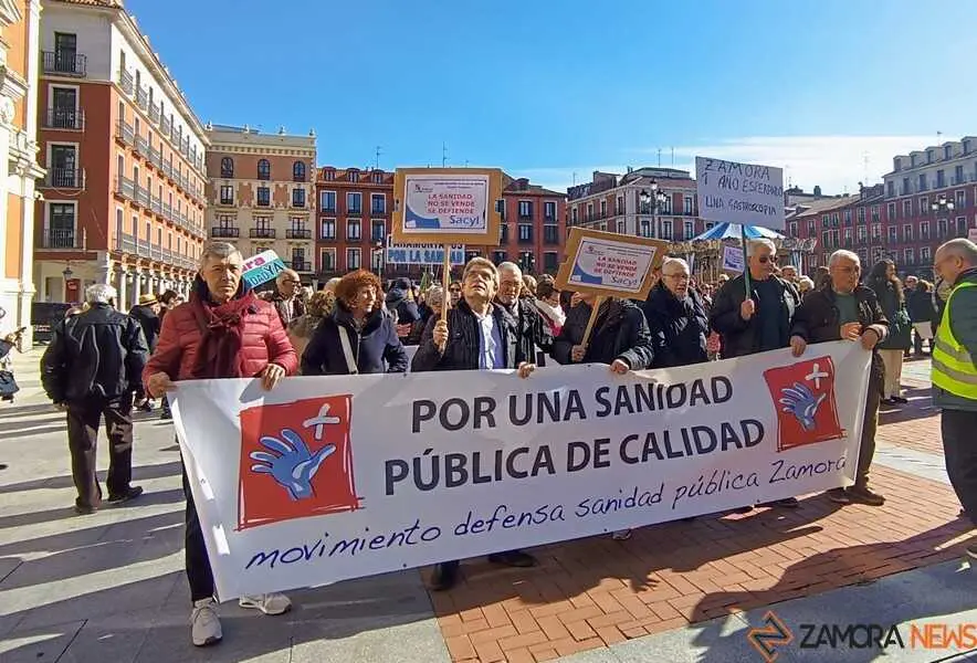 Zamora presente en la manifiestaci&oacute;n de la Sanidad en Valladolid  _4