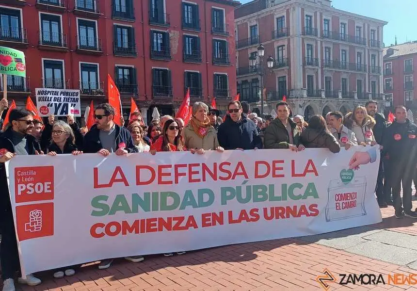 Zamora presente en la manifiestaci&oacute;n de la Sanidad en Valladolid  _29
