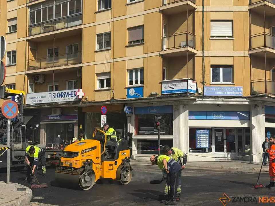 Obras de asfaltado centro de Zamora _5