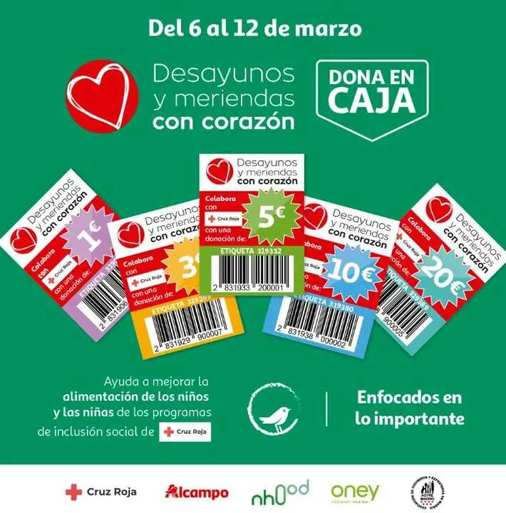 Campa&ntilde;a recogida alimentos Cruz Roja Zamora desayunos 