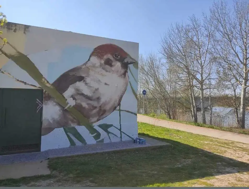 Una parte del nuevo mural