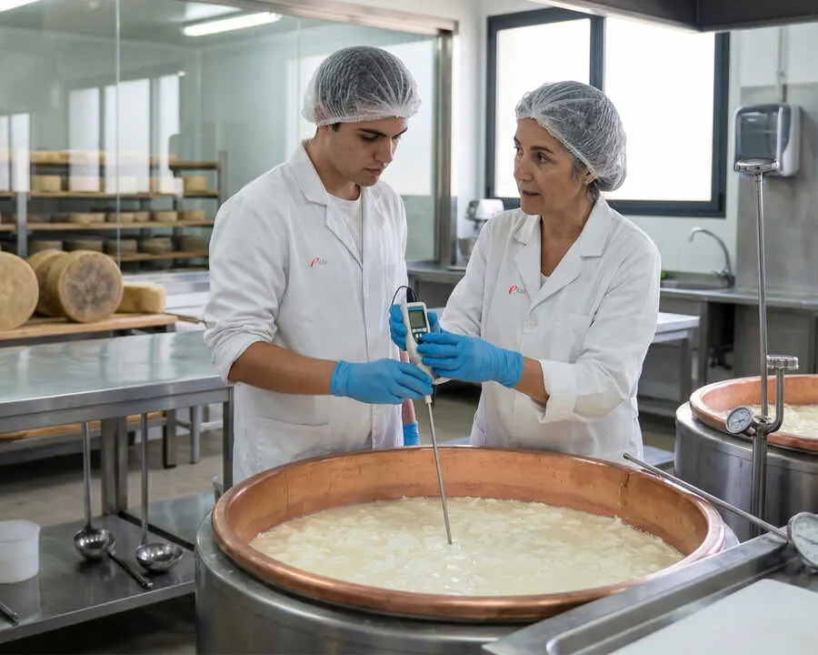 Alumno de pr&aacute;cticas en el sector l&aacute;cteo