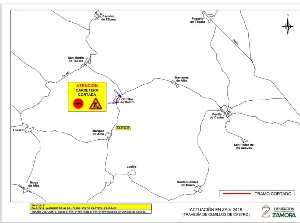 Plano corte de la carretera