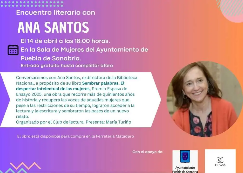 Encuentro literario con Ana Santos Puebla de Sanabria