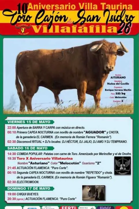 cartel fiestas de Villaf&aacute;fila