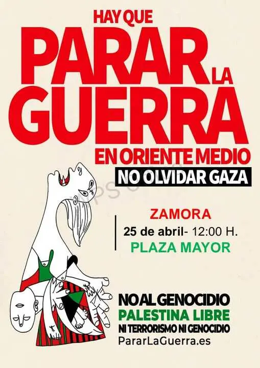 Zamora concentraci&oacute;n Parar la Guerra