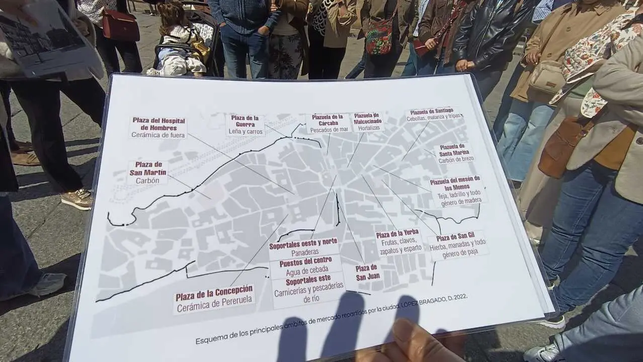 Plano de los antiguos comercios que abarrotaban la zona