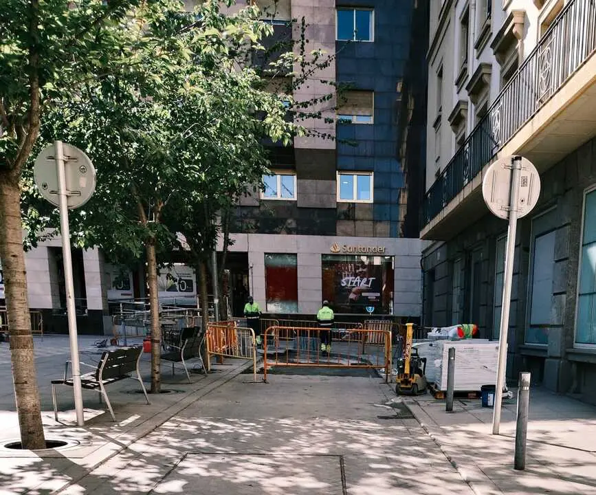 Trabajadores en una de las obras de la ciudad