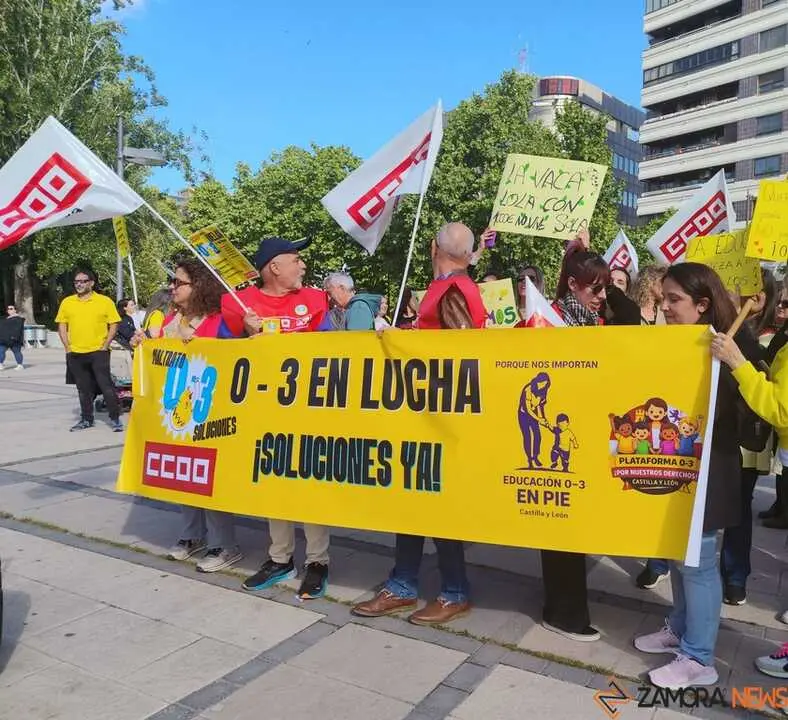 Protestas educadoras infantiles en Zamora _2