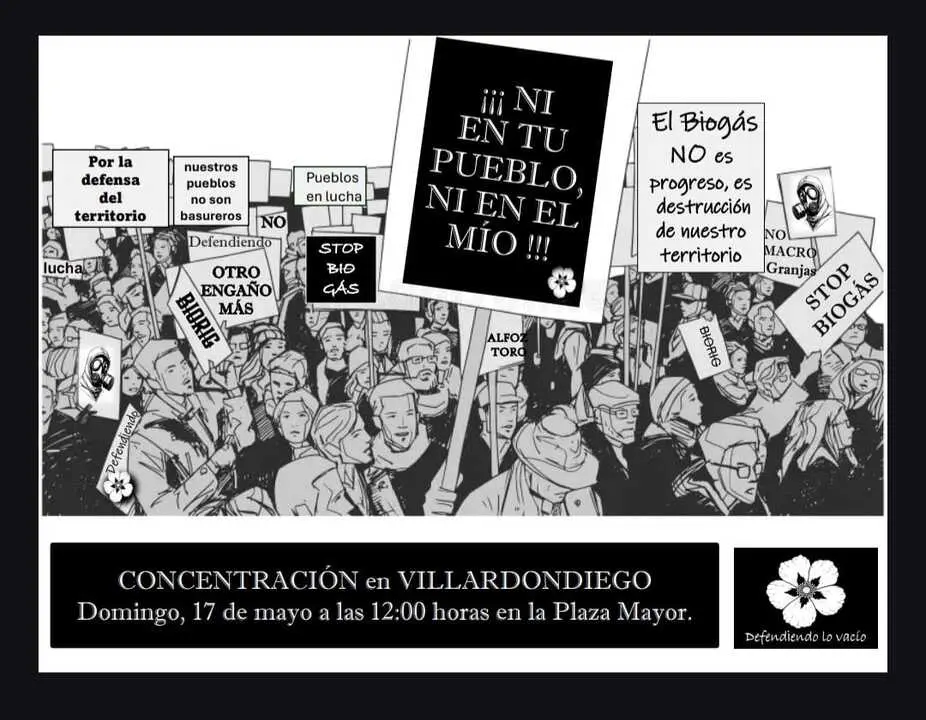 Cartel concentraci&oacute;n en Villardondiego