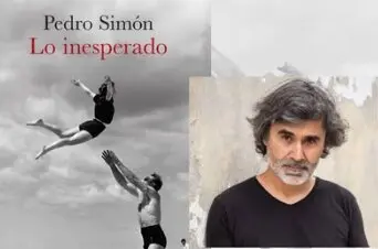 Pedro Sim&oacute;n y portada del libro