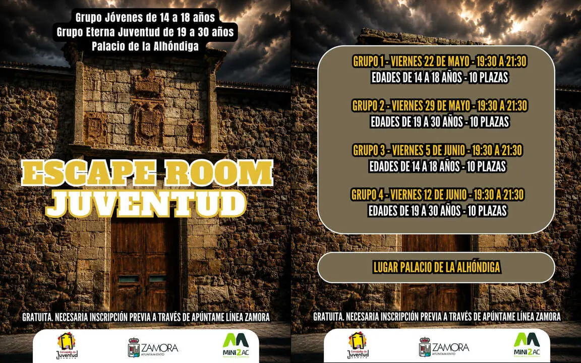 Escape Room Juventud diptico