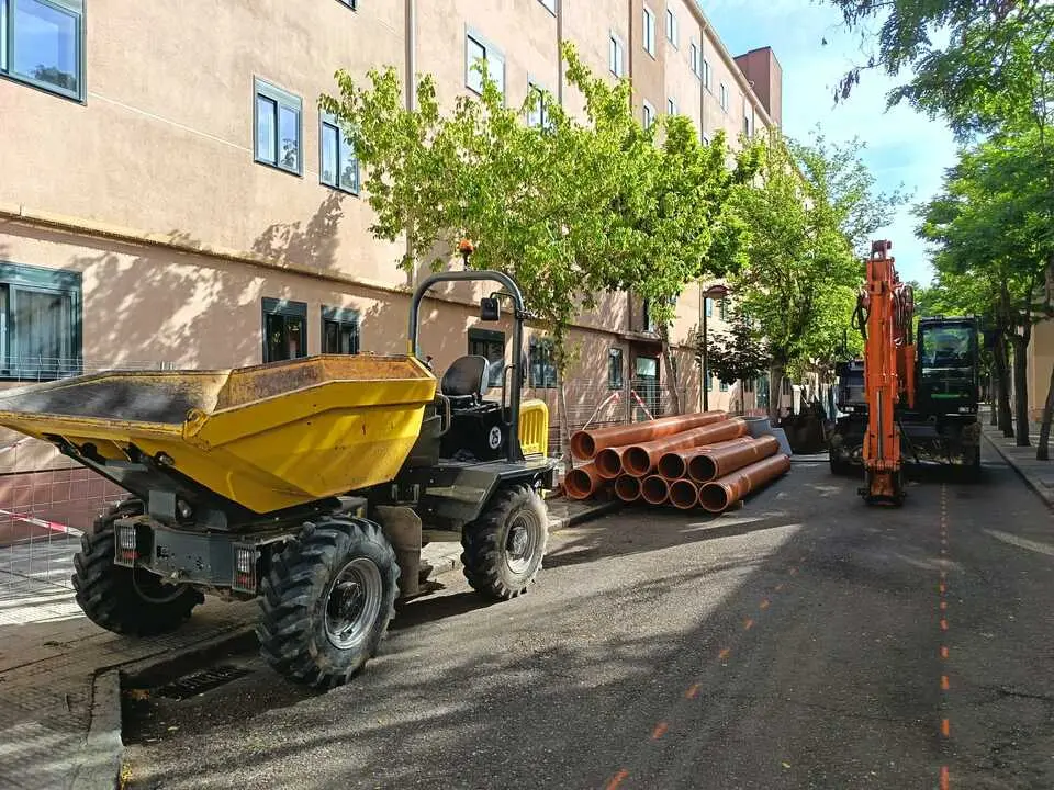 obras colector calle Alcal&aacute; Galiano