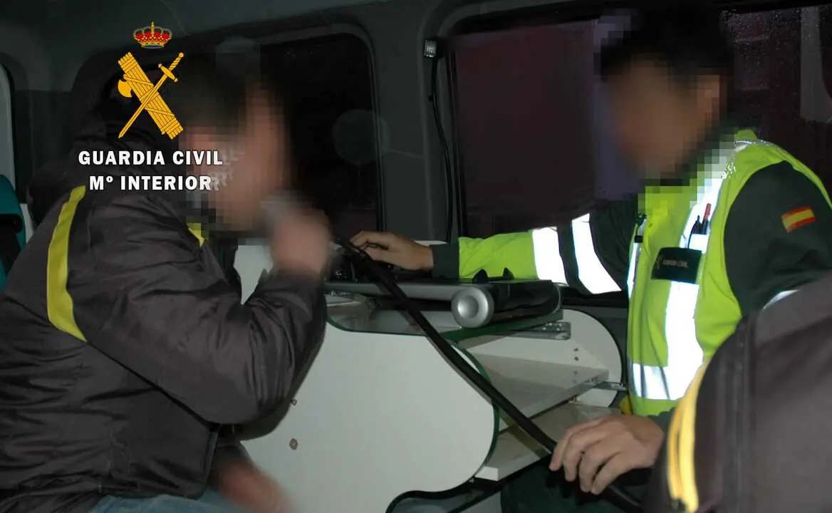 Control de alcoholemia de la Guardia Civil