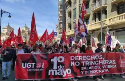 Manifestaci&oacute;n de UGT Castilla y Le&oacute;n. Imagen de archivo
