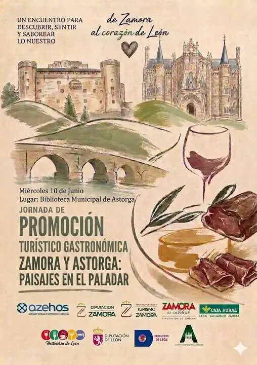 Zamora y Le&oacute;n se unen en Astorga para promocionar su riqueza tur&iacute;stico-gastron&oacute;mica