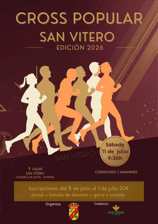 Cartel informativo de la carrera en San Vitero