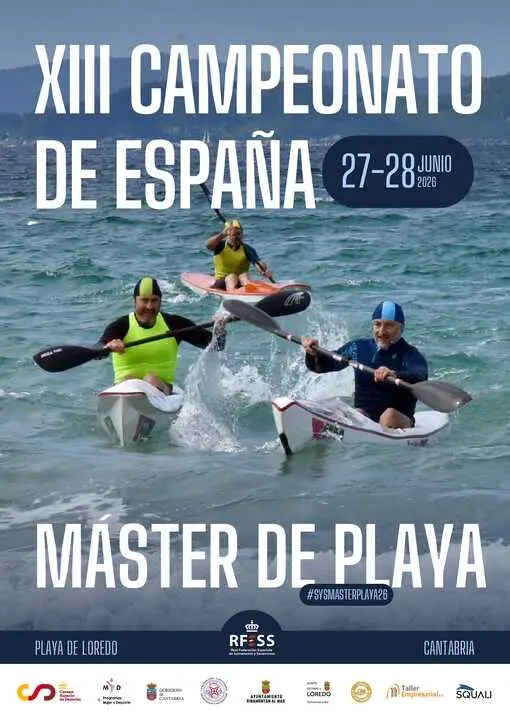 Cartel XIII Campeonato de Espa&ntilde;a de Salvamento y Socorrismo M&aacute;ster de Playa.