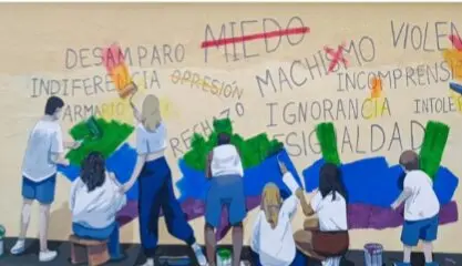 Mural en la Casa del Maestro de Benavente