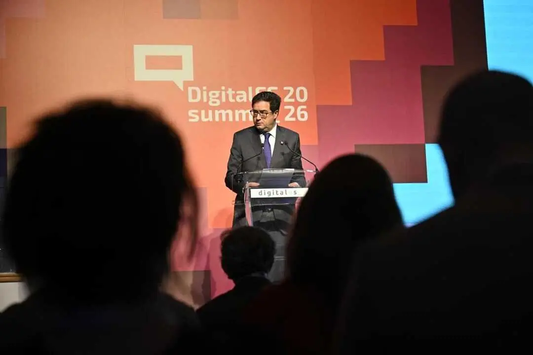 El ministro de Transformaci&oacute;n Digital y de la Funci&oacute;n P&uacute;blica, &Oacute;scar L&oacute;pez, durante su participaci&oacute;n en el encuentro DigitalES Summit