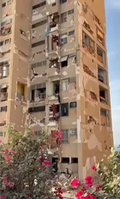 Uno de los edificios destruidos por el doble terremoto de Venezuela