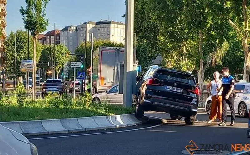 Accidente en la rotonda