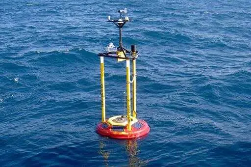 Una de las boyas de aguas profundas utilizadas para realizar las mediciones de la temperatura del mar