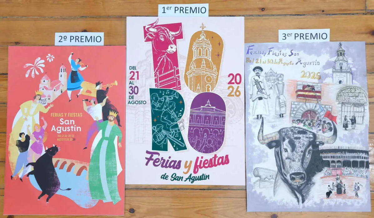 Imagen de los tres carteles premiados
