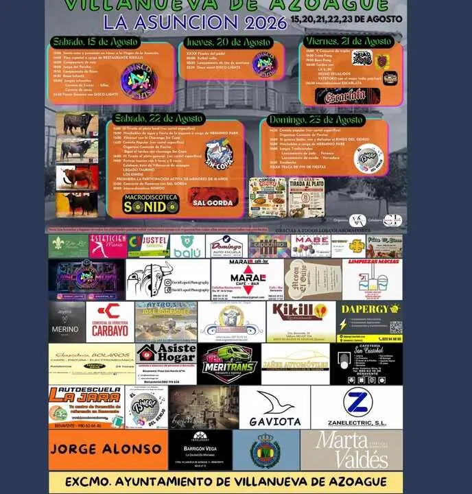 cartel fiestas de Villanueva de Azoague