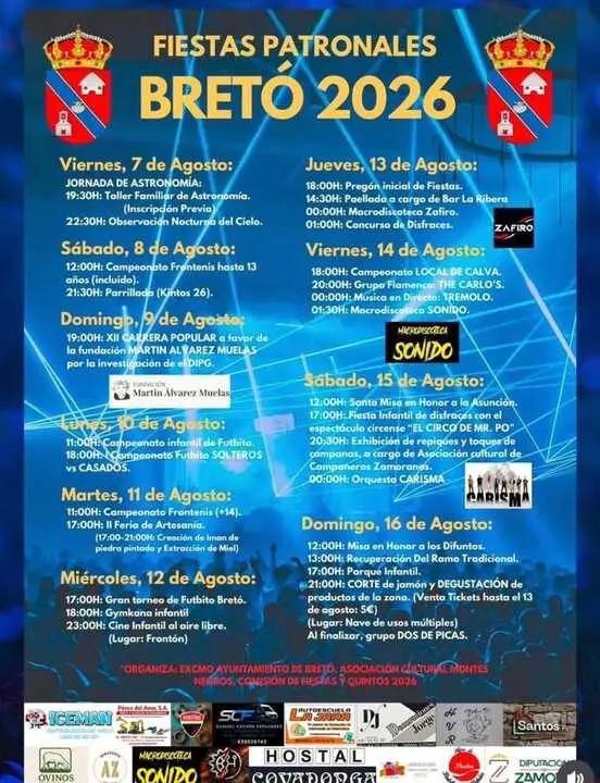 cartel fiestas de Bret&oacute;