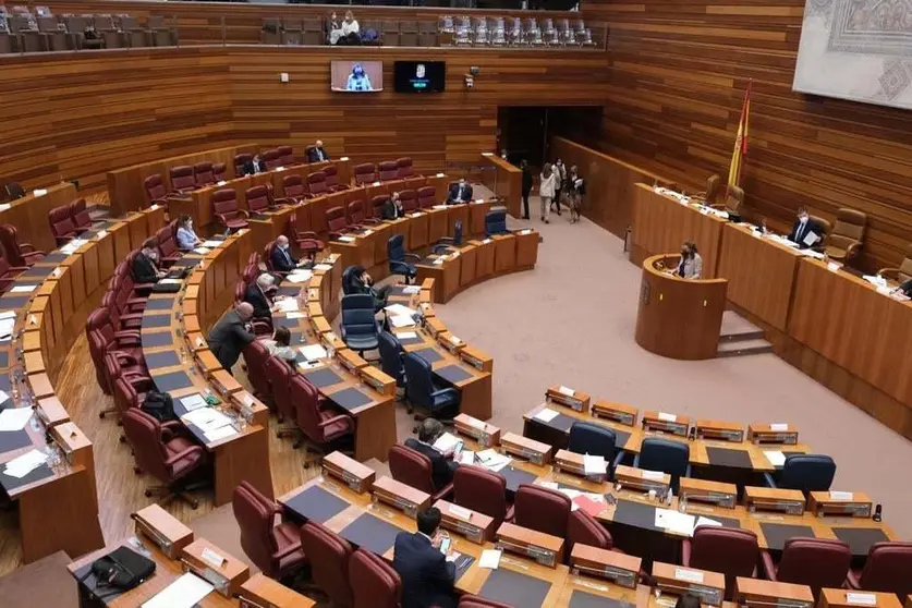 Sesión plenaria en las Cortes de CyL
