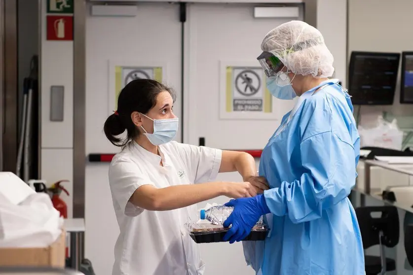 Sanitarios en un hospital